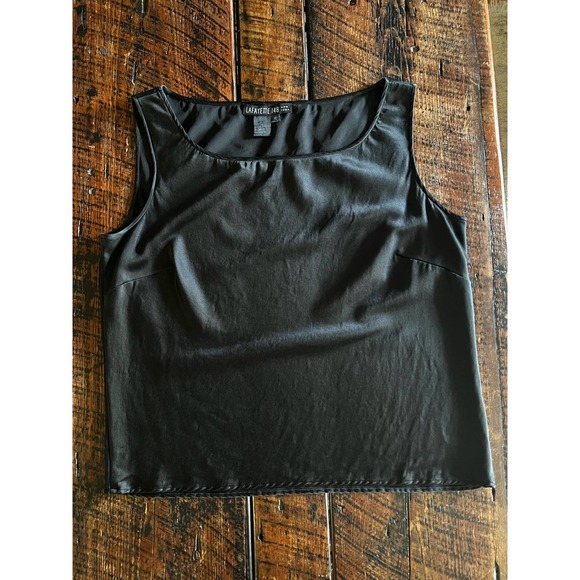 LAFAYETTE 148 New York Womens Black Sleeveless Silk shirt/top/ blouse Si… - Picture 7 of 13